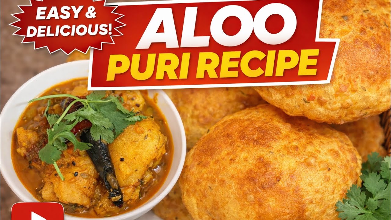 North Indian Aloo Puri Recipe | Crispy Puri & Aloo Sabzi 