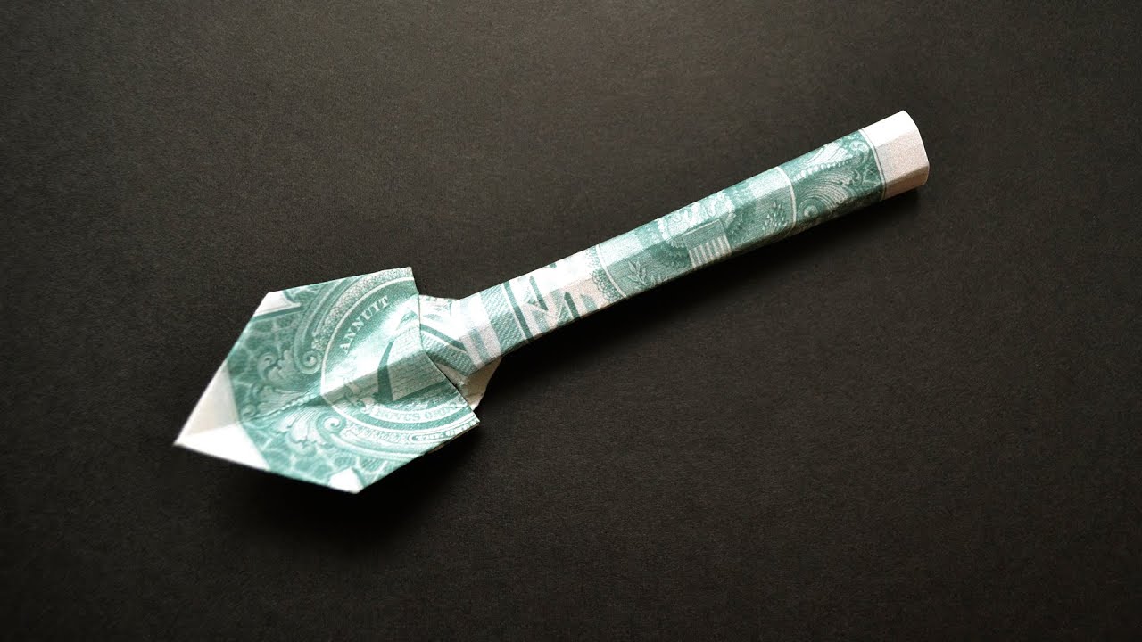 My MONEY SHOVEL | Dollar Origami | Tutorial DIY by NProkuda