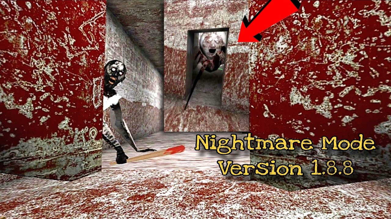 Granny Version 1.8.8 In Nightmare Mode With Sewer Escape Full Gameplay