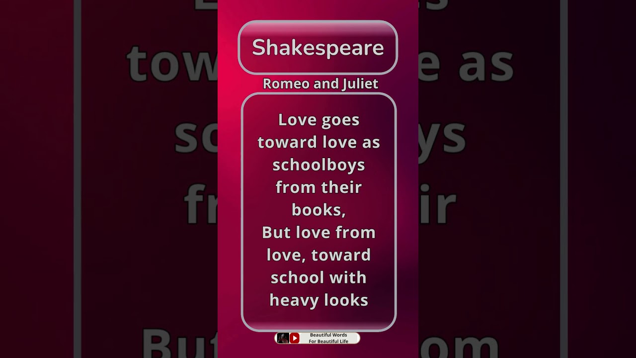 Shakespeare Quotes || Beautiful Words For Beautiful Life || 