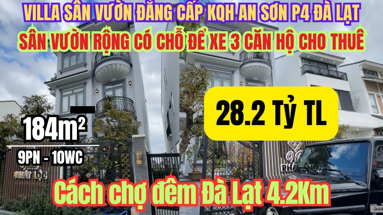 Villa sân vườn đẳng cấp KQH An Sơn Phường 4 Đà Lạt