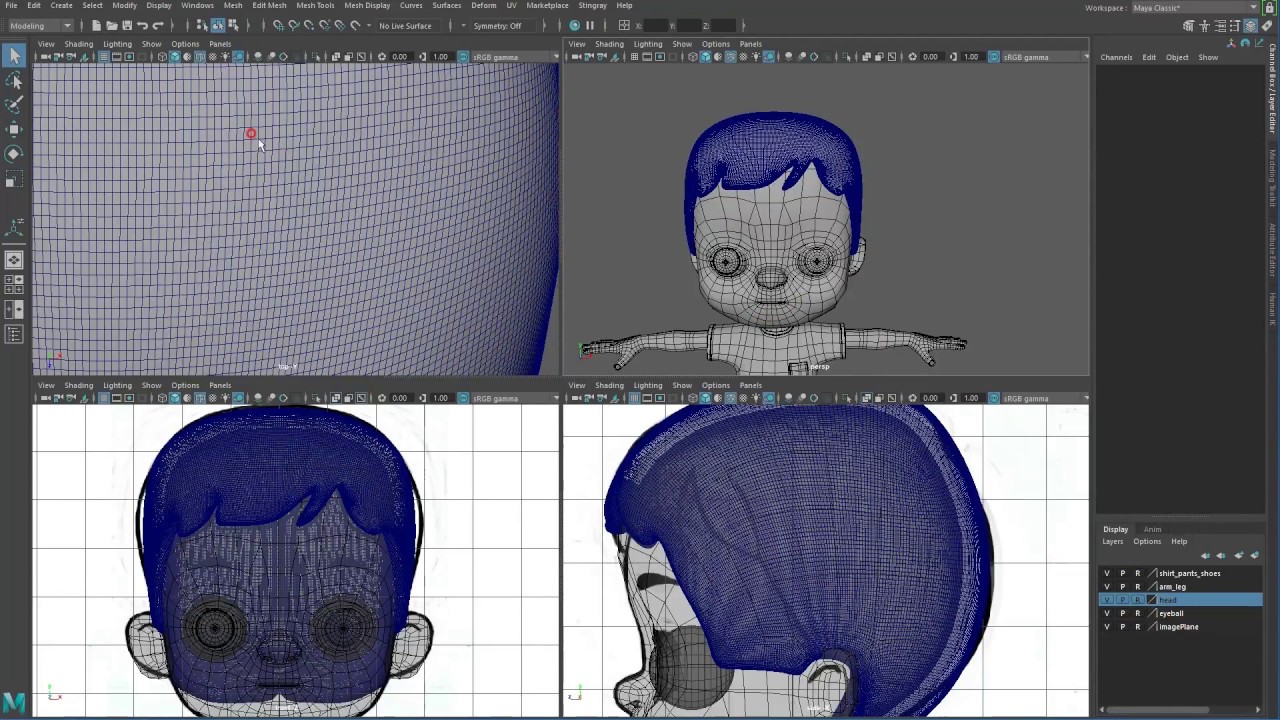 [Maya] Character Modeling and Texturing : Part A- Modeling - # 019 (Hair)