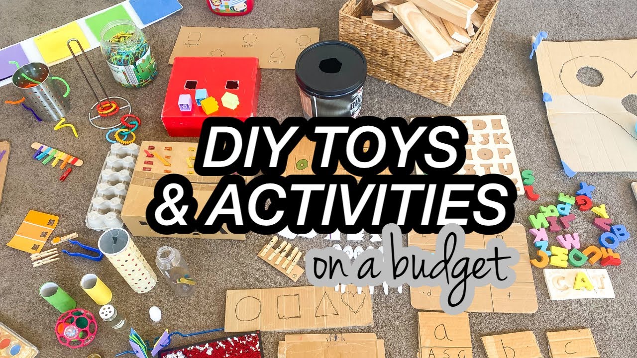 DIY ACTIVITIES FOR TODDLER AND PRESCHOOLERS ON A BUDGET | TODDLER ACTIVITIES AT HOME MONTESSORI