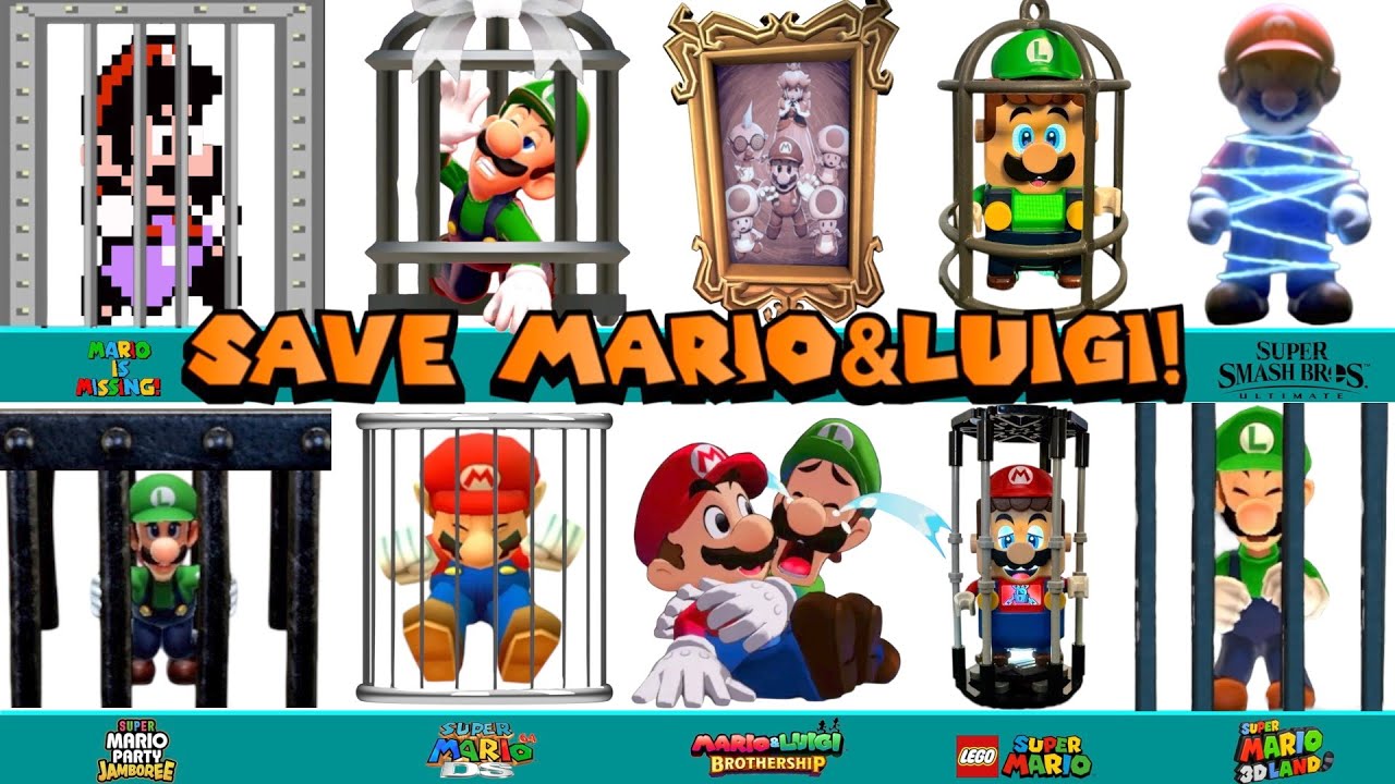 Evolution of Rescuing Mario & Luigi in Super Mario Bros Games and LEGO