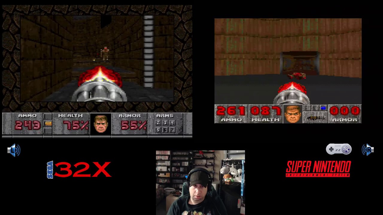 vs Let's Play: The original DOOM on Sega 32X vs Super NES - Genesis / Mega Drive addon vs Super FX2