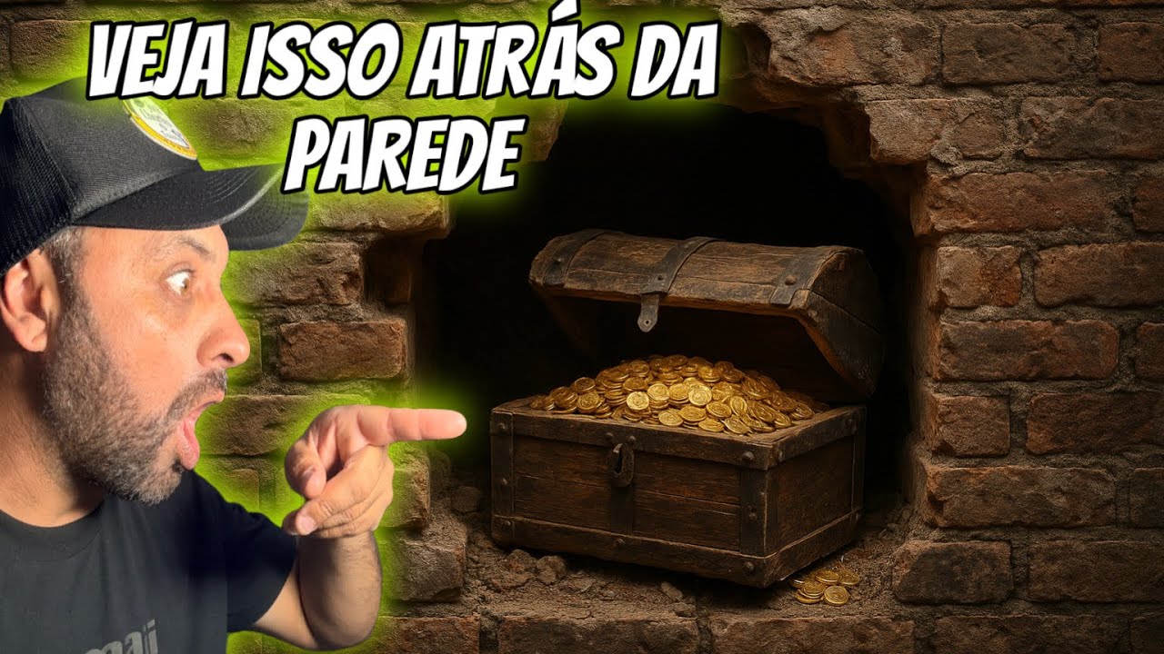 Equipe de Detectorista encontra tesouro escondido atrás de parede 