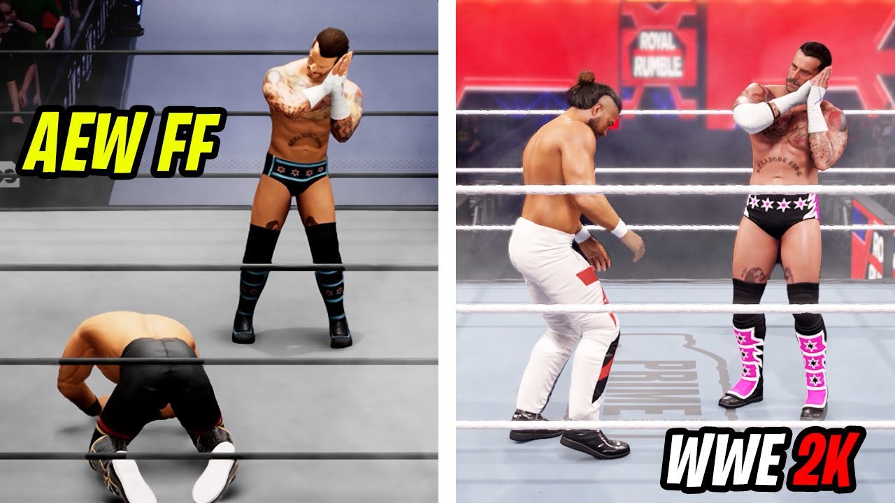 WWE 2K vs AEW Fight forever - Finisher & Character Graphics (which is better)