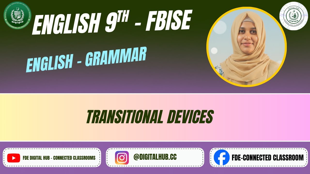 Transitional Devices | English | Grammar | Grade 9 | FBISE | FDE