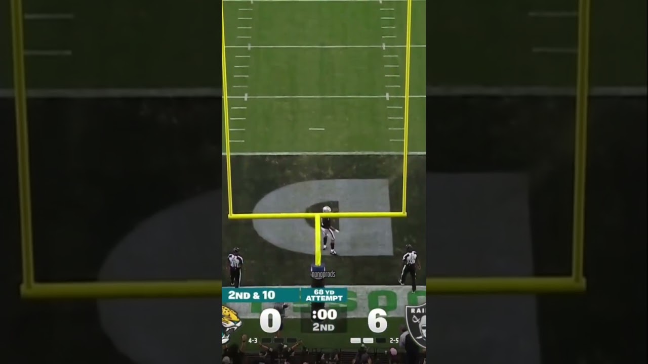 insane 68 yard record breaking kick#football