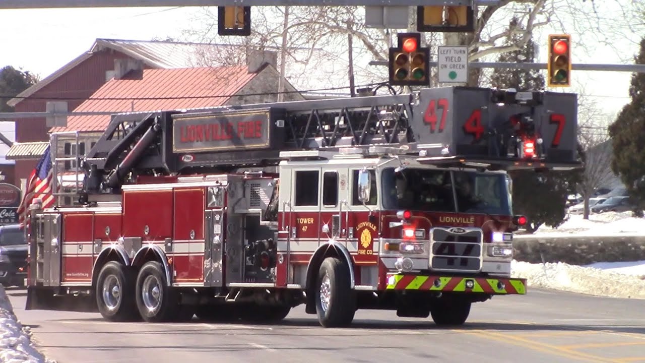 Lionville Fire Company Tower 47 Responding 
