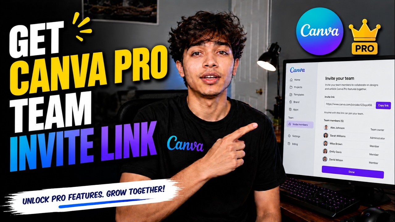 How To Get Canva Pro Team Invite Link Easy Steps! - 2026 (Full Guide)
