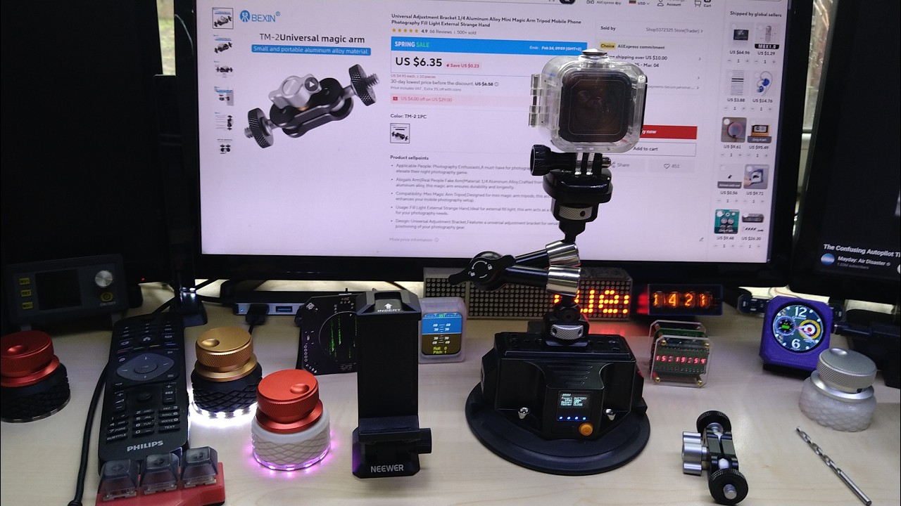 Универсальный мини-манипулятор Bexin TM-2 Magic Arm, #НОВИНКА, в комплекте с присоской, от #Aliex...