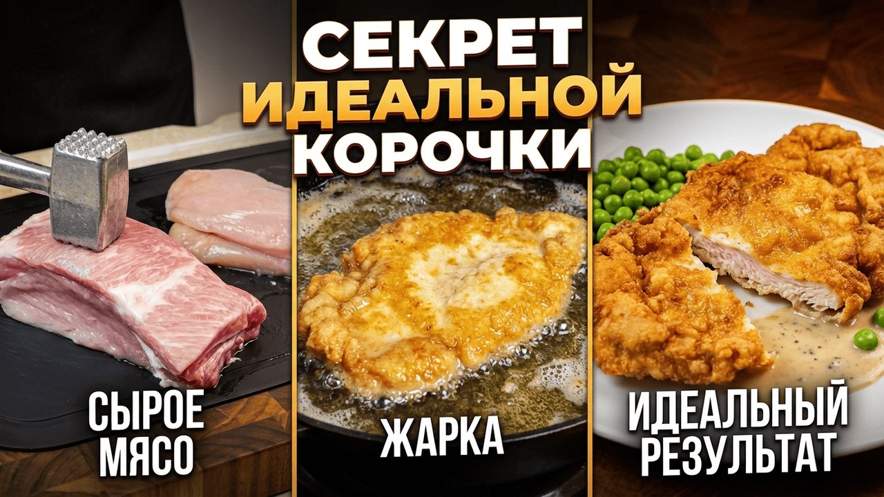 Настоящий Парижский Шницель — секрет идеальной корочки раскрыт!