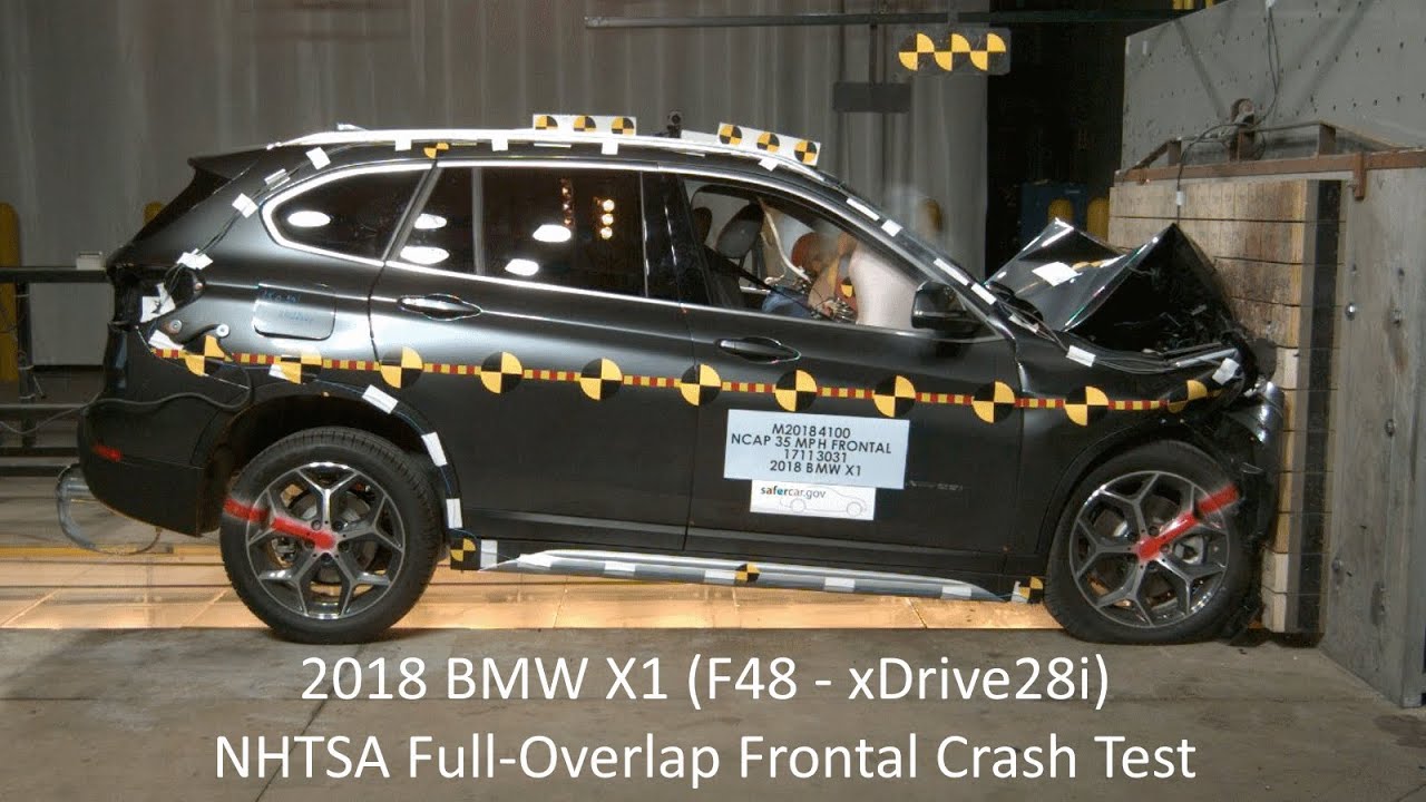 2018-2022 BMW X1 (F48 - xDrive28i) NHTSA Full-Overlap Frontal Crash Test