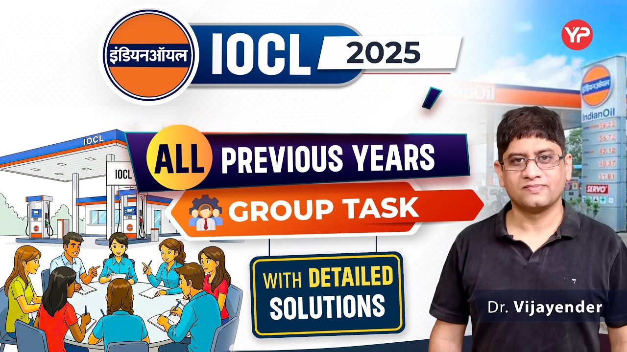 All Previous years Group Task asked in IOCL with detailed solution