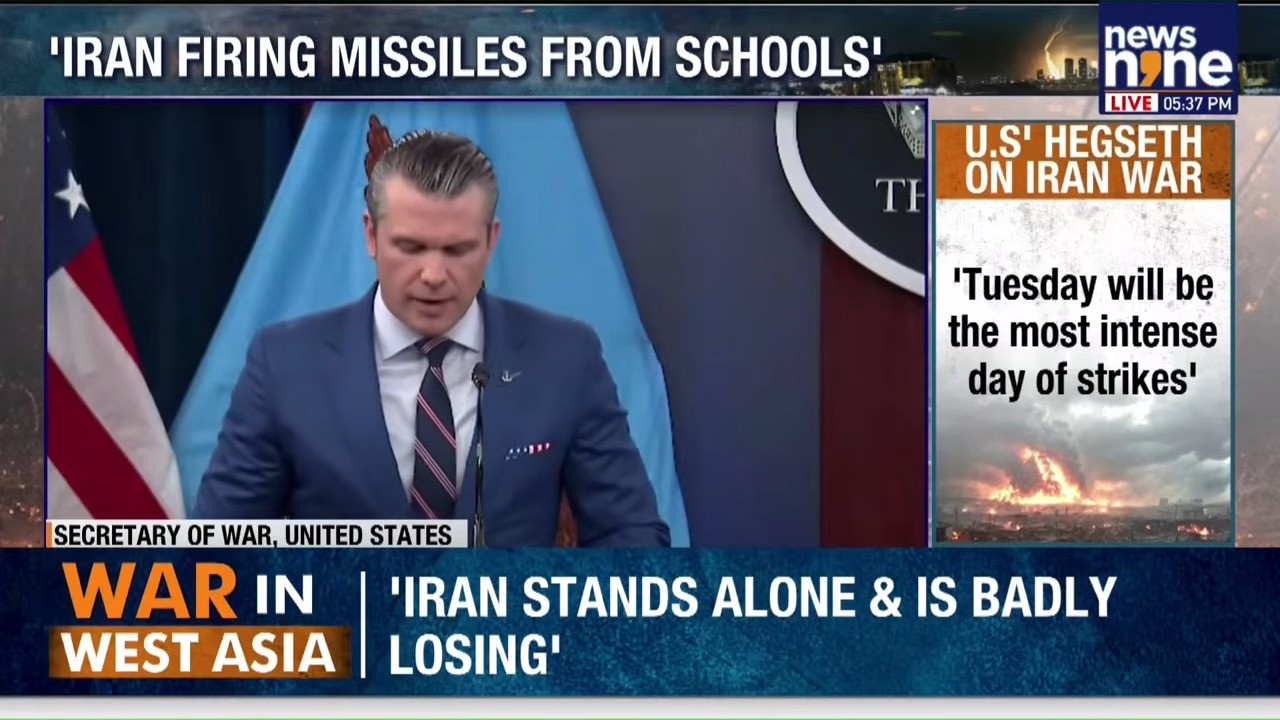 IRAN-CRISIS | USA | Hegseth, Caine hold briefing on Iran | News9