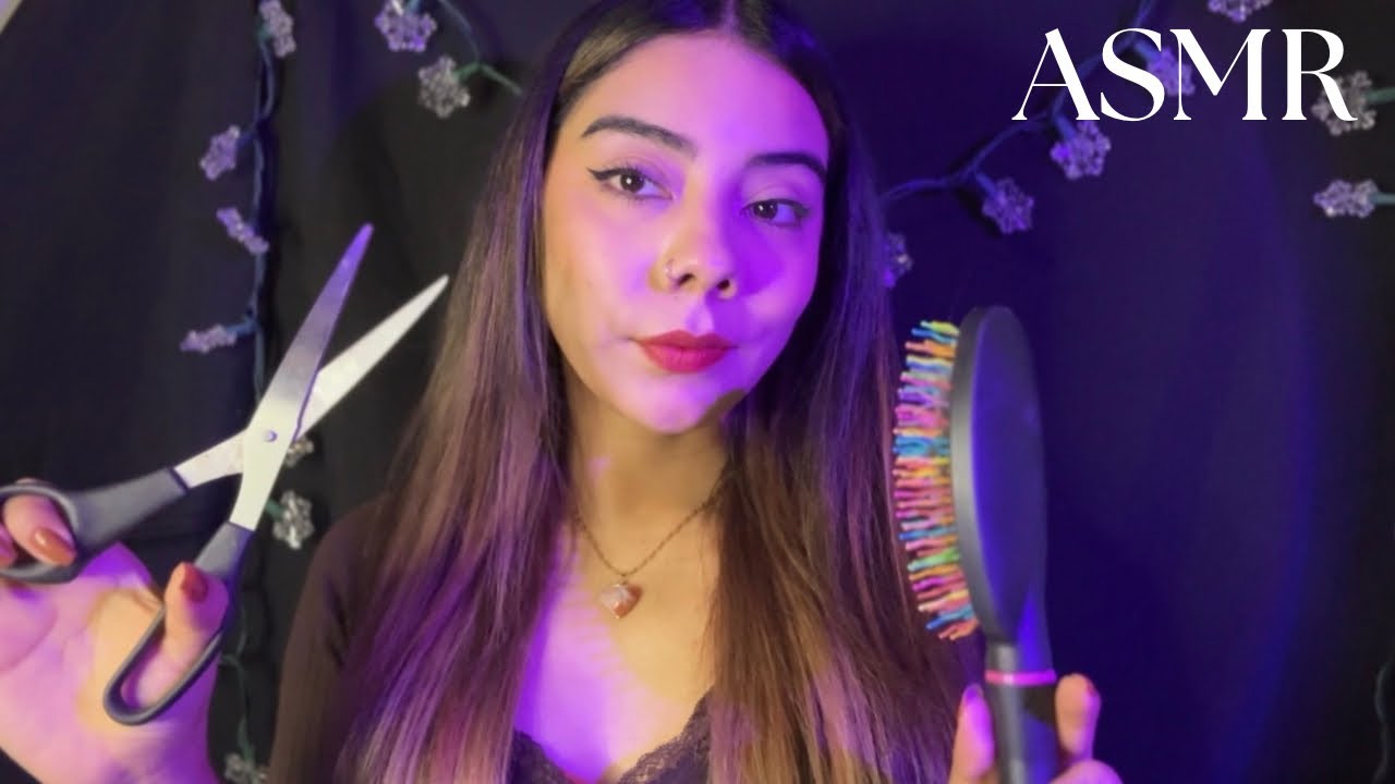 ASMR ☆ CORTE DE CABELLO 💇‍♀️💗 ✂️ susurros 