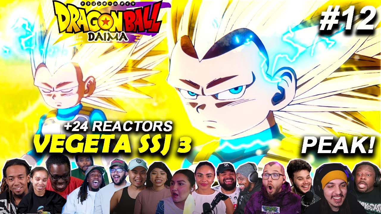 VEGETA SSJ 3 ПОТРЯСАЕТ В ИНТЕРНЕТЕ‼️🔥 [+24 Reactors] «Они сошли с ума»🤯 Реакция на 12 серию DAIMA 🐲