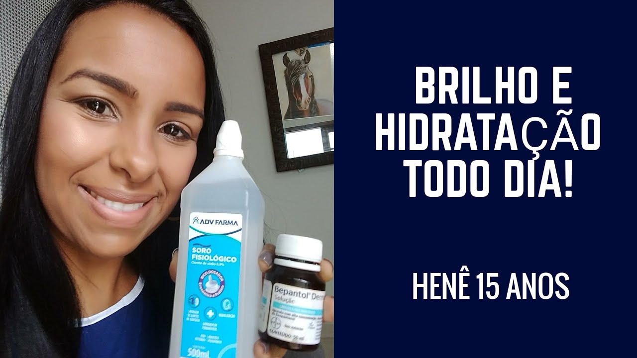 Soro fisiológico+Bepantol para Pentear os Cabelos no Dia a Dia para manter a Hidratação e Brilho!!