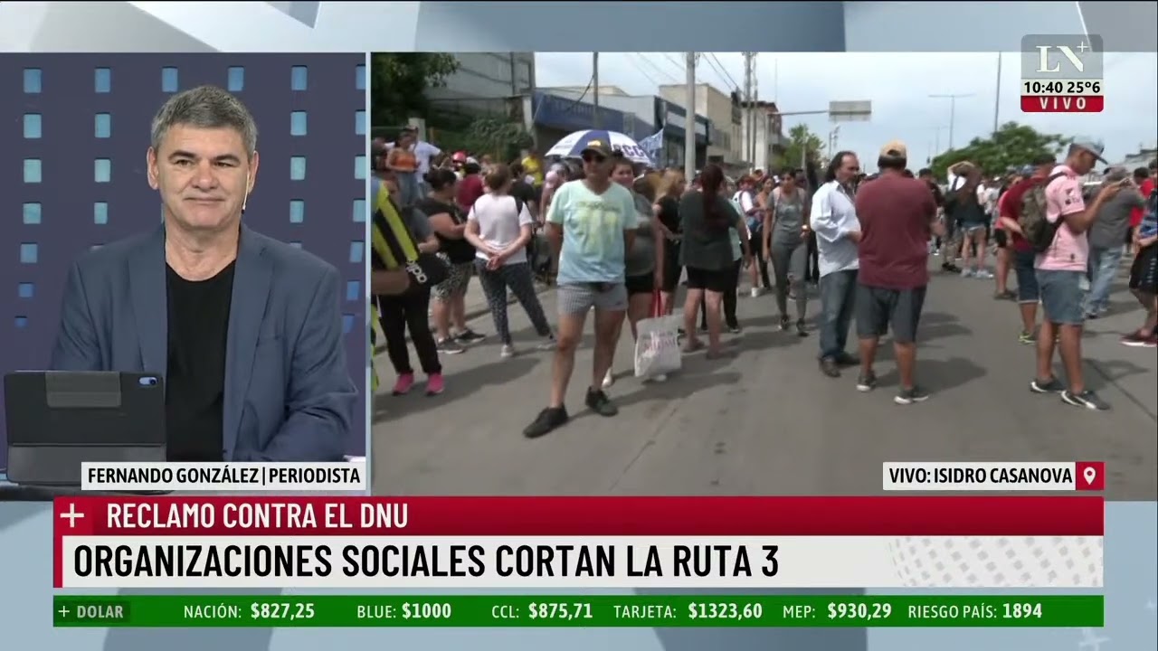Corte en Ruta 3: Luis D'Elía desafía el protocolo antipiquetes. El análisis de Gustavo Carabajal