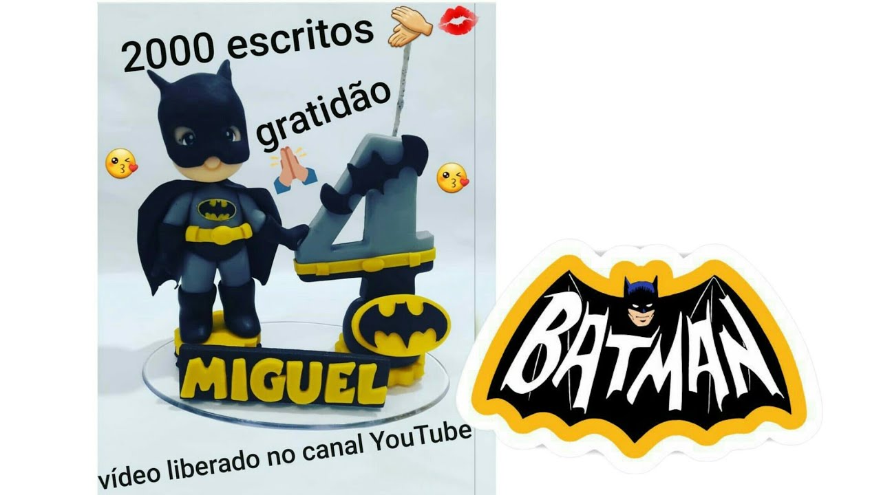 ĎIY-topo personalizado  batman faby arte em biscuit