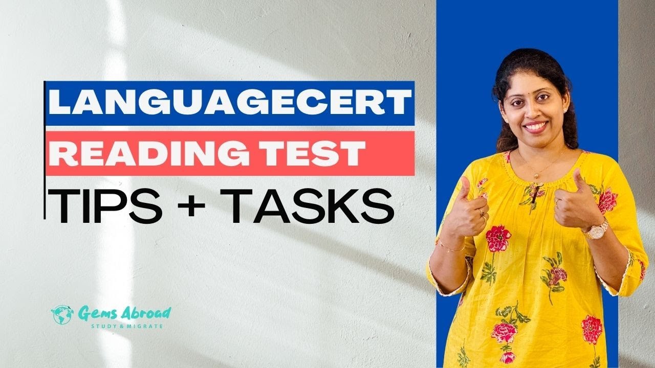 LanguageCert Reading Test 2026 | Format, Task Types, Tips & Common Mistakes | Jincy | Gems Abroad