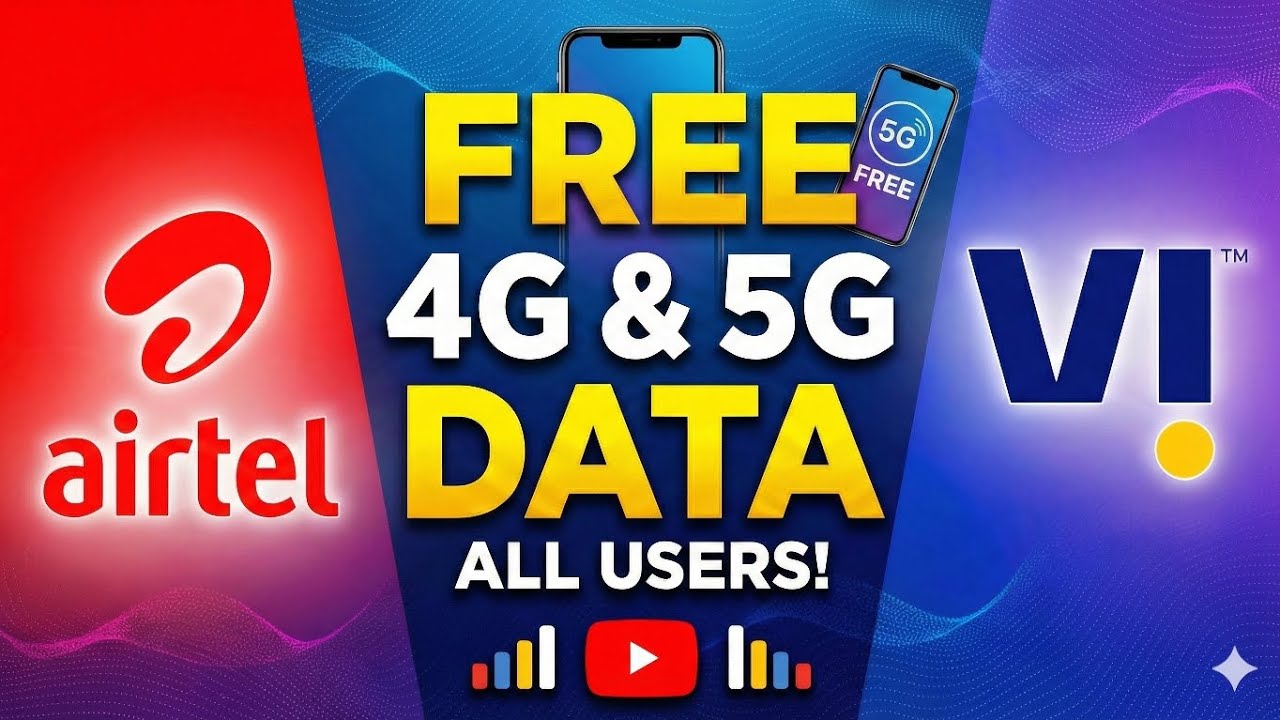 ⚡Airtel & Vi Free Data Trick 2026 | Free Internet 100% Working