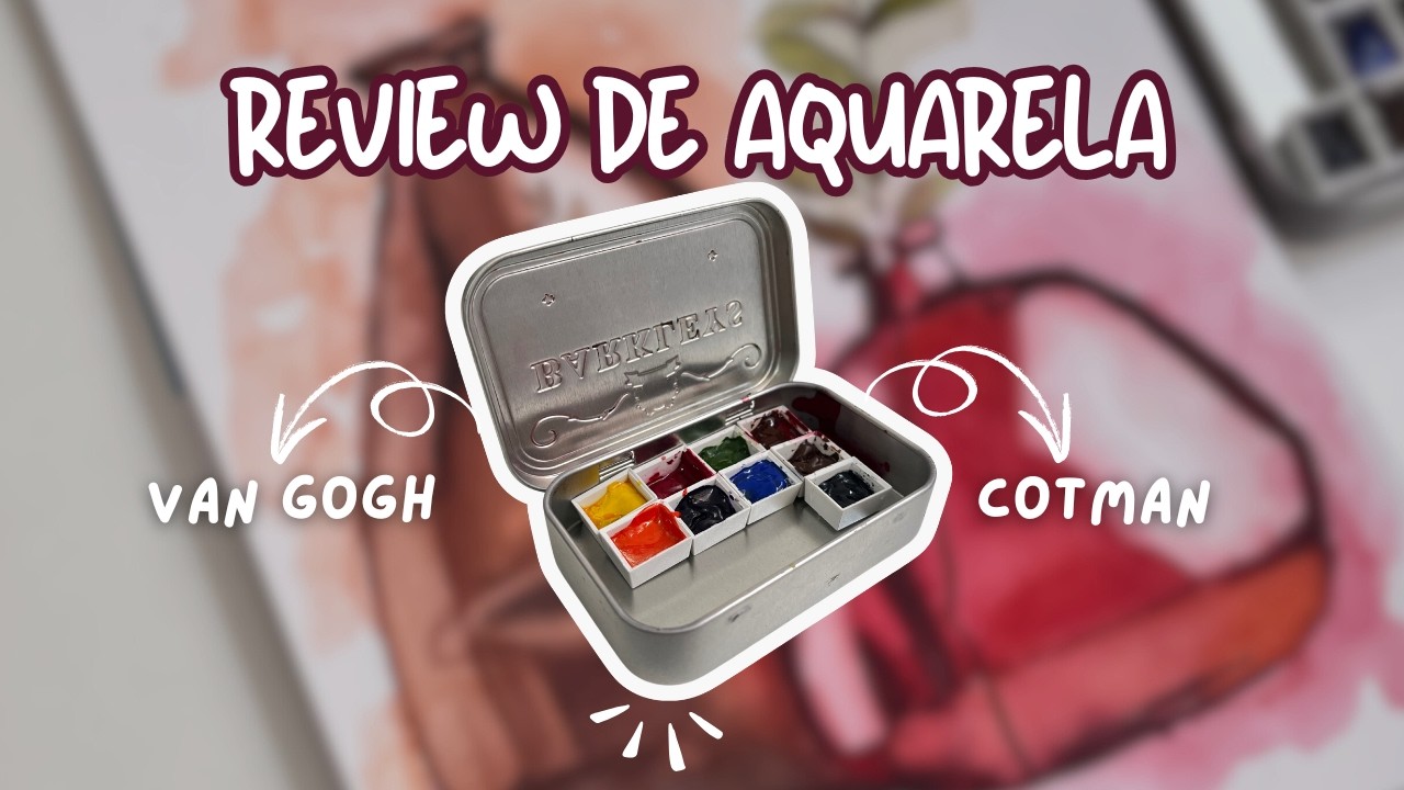 Review de aquarelas Cotman e Van Gogh 🎨✨ QUAL É A MELHOR?