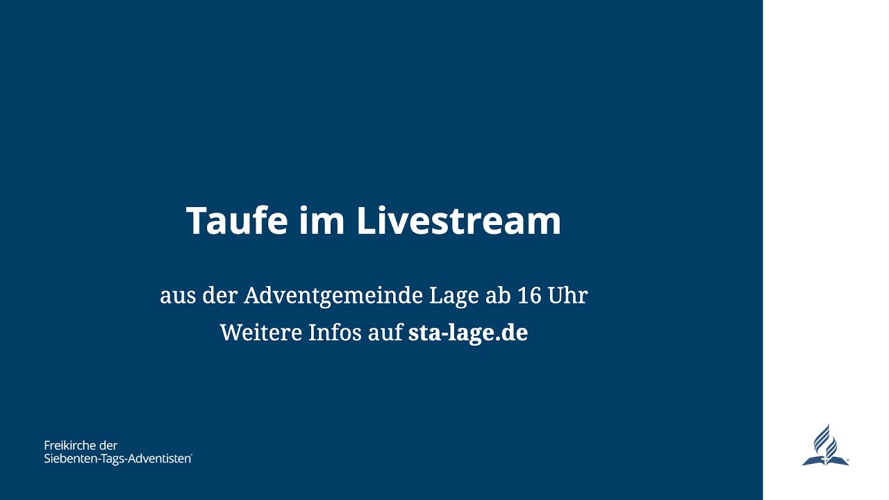 Taufe von Julia in der Adventgemeinde Lage