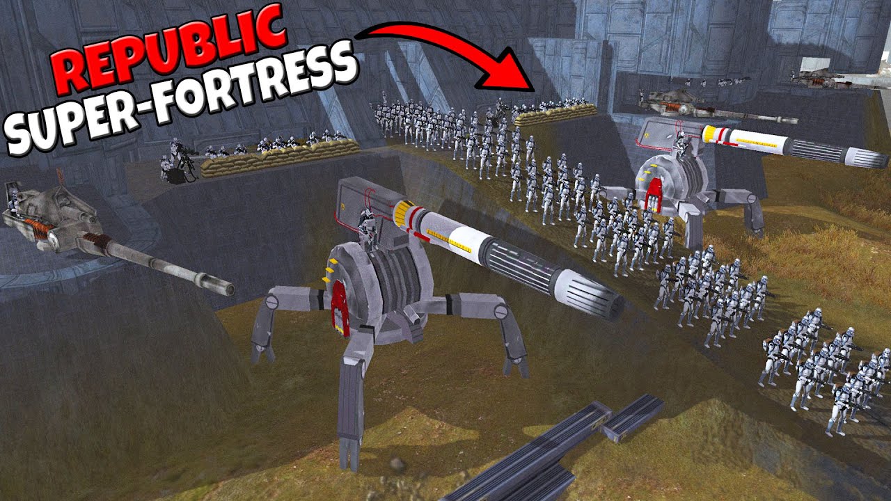 Greatest CLONE SUPER-FORTRESS Ever Made! - Men of War: Star Wars Mod Battle Simulator