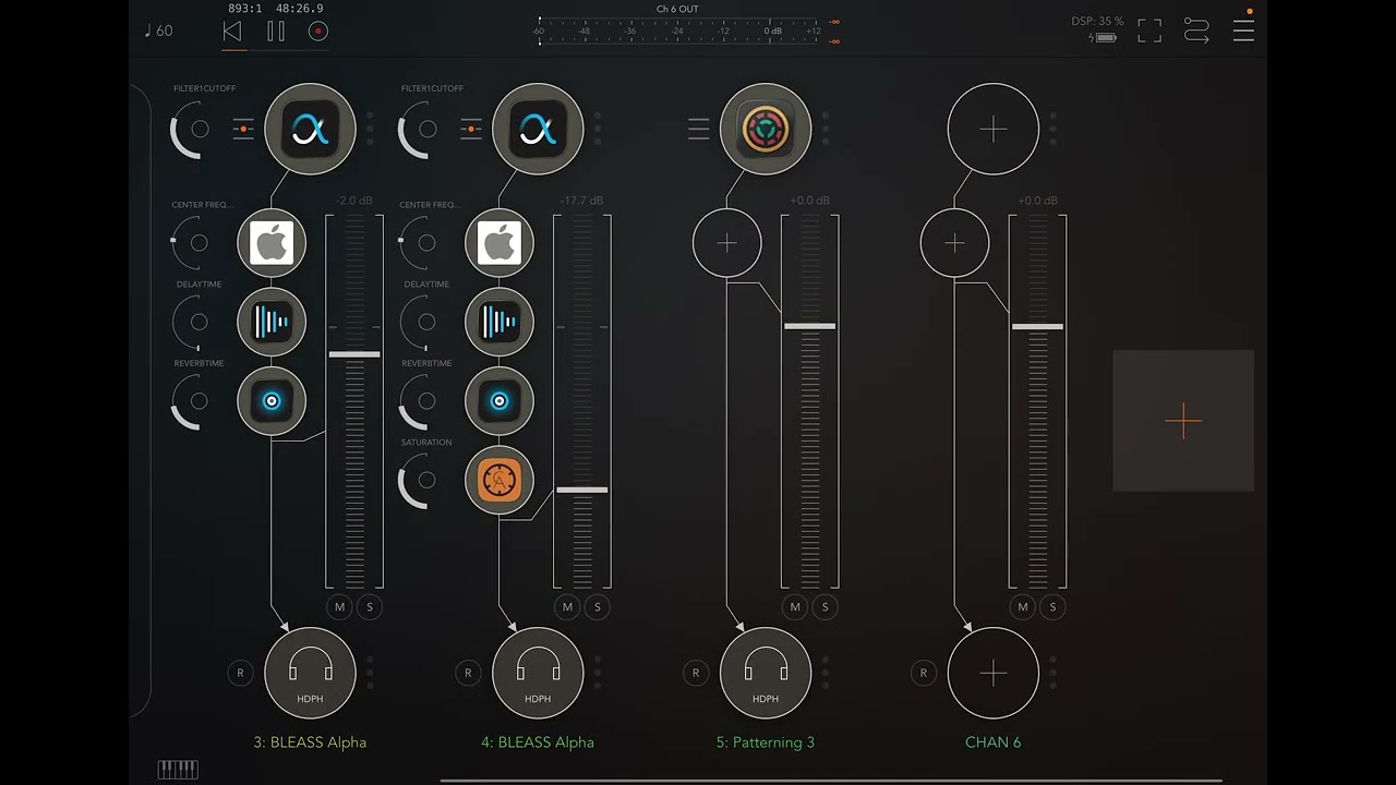 Drones/Ambient on ipad/aum.