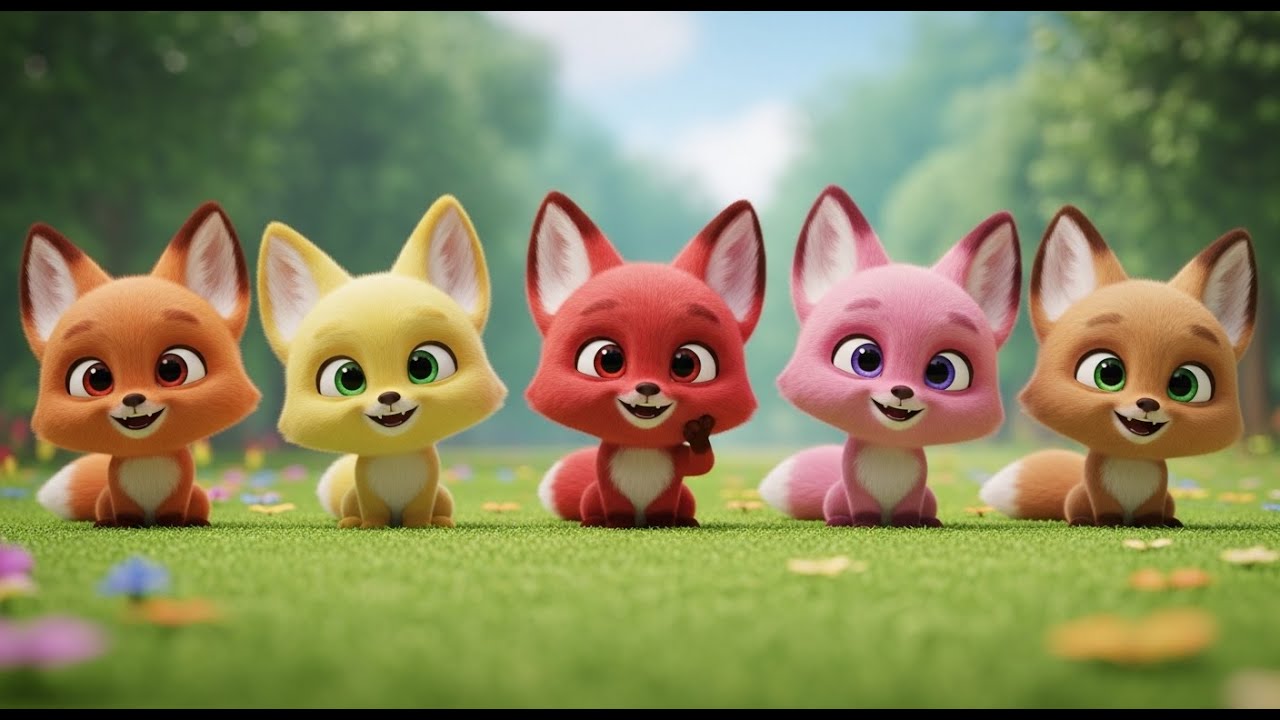 Cinco Raposinhas se Escondem | Jogo de Esconde-Esconde e Rimas de Animais