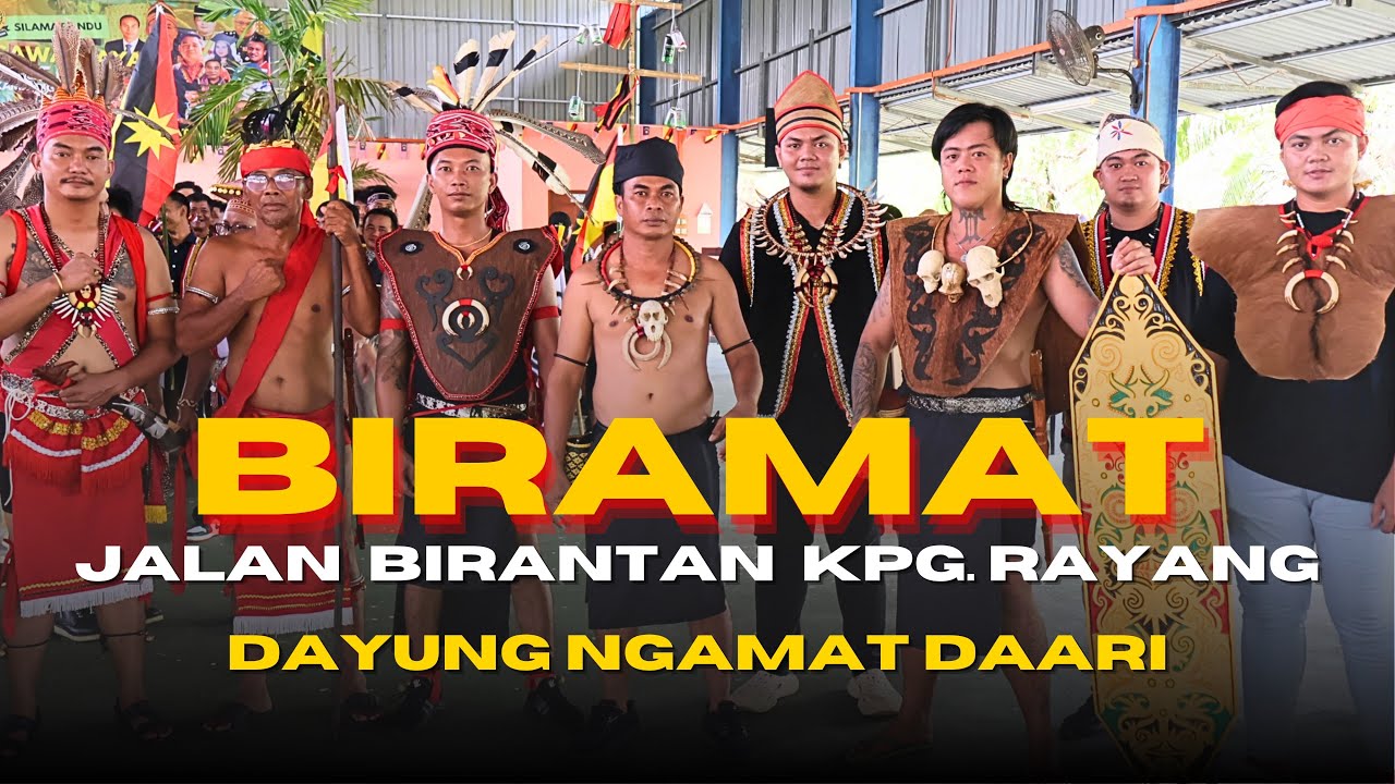 Gawai Parade Kampung Rayang 2025 | Biramat (Dayung Ngamat Daari) | Jalan Birantan 🌾