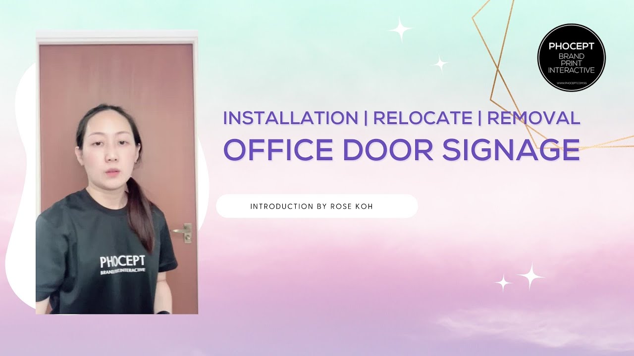 Installation and removal of office door signage | Phocept