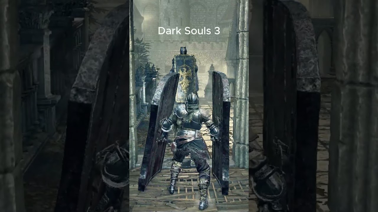 Evolution of Biggest Shield in Dark Souls 1-2-3