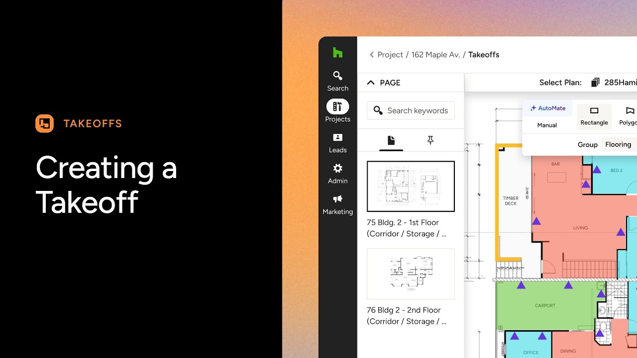 Construction Takeoffs with Houzz Pro