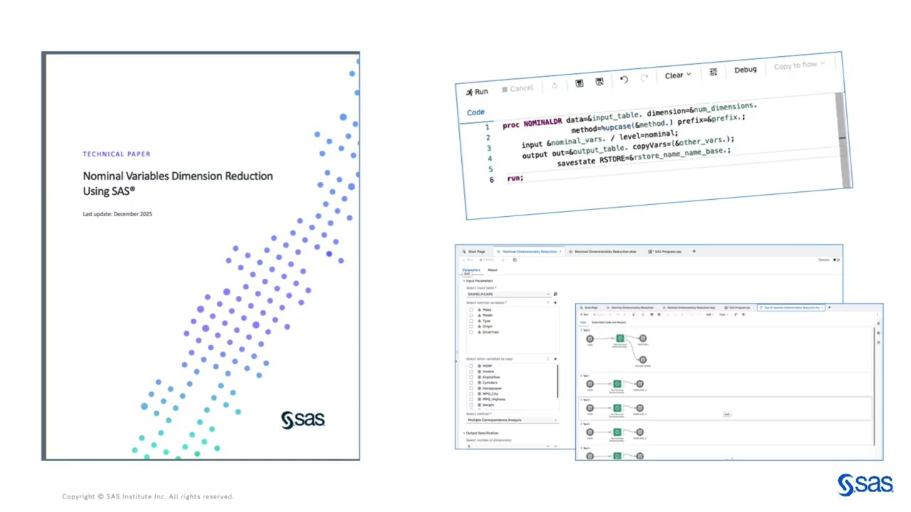 Reducing Dimensionality of Nominal Variables in SAS Viya