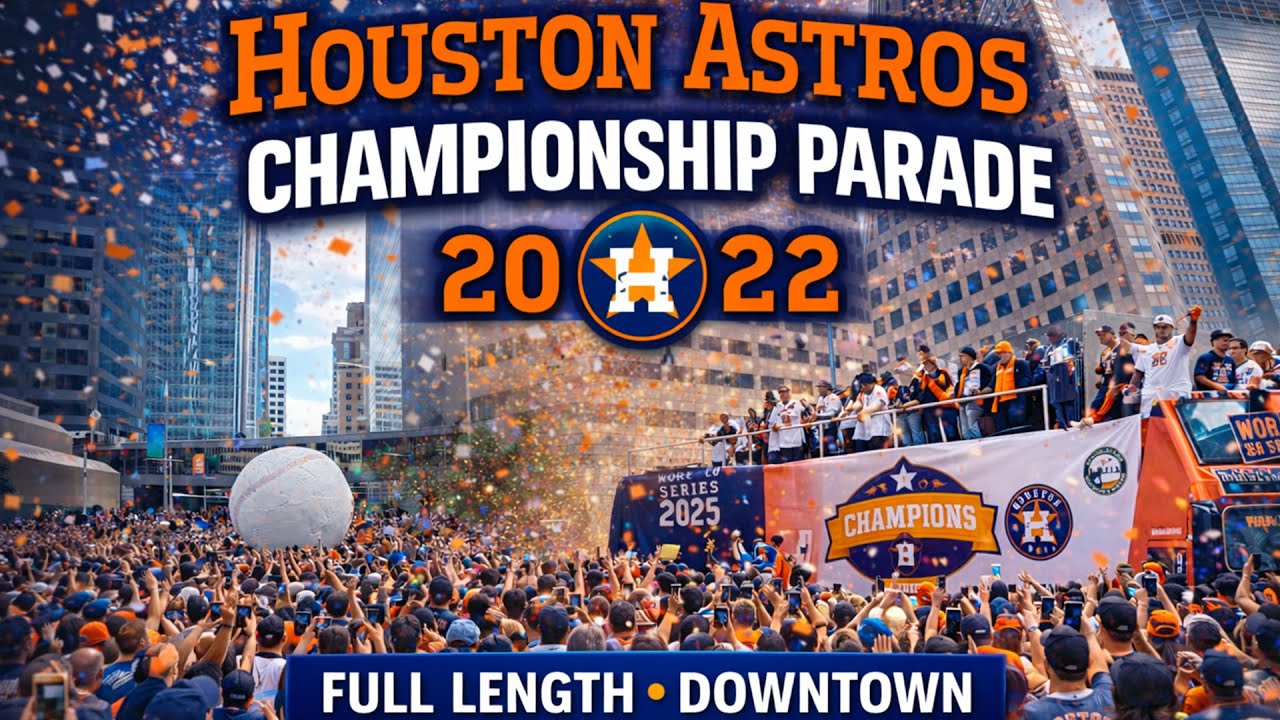 Houston Astros Championship Parade 2022 - FULL LENGTH - Downtown