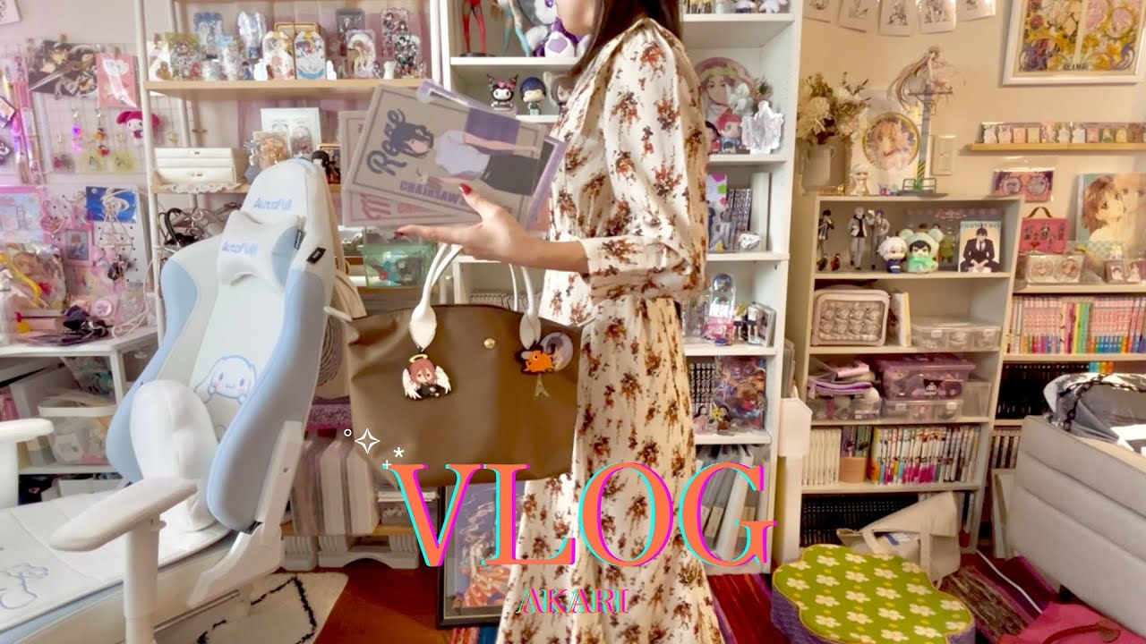 狂った大人のオタ活vlog😄チェンソーマン巡り🚶☕️ディズニーぬい服が可愛すぎて無理🧸🎀