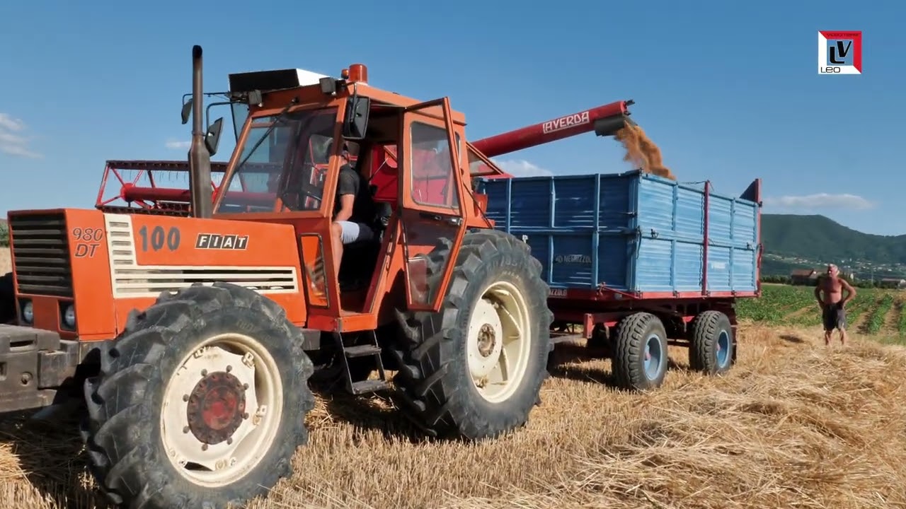 Mietitrebbia Laverda M132R, Trattore FIAT 980DT