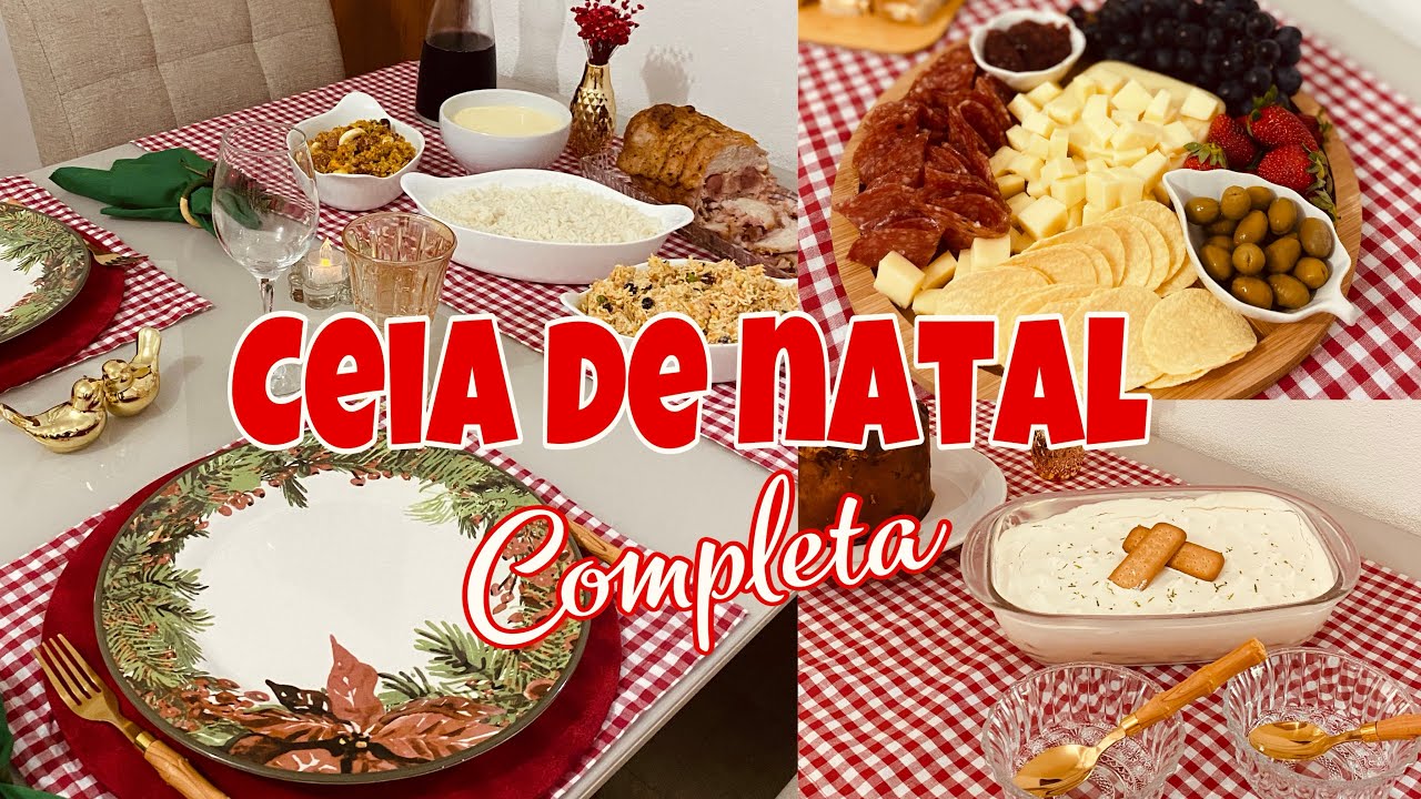 NOSSA CEIA DE NATAL 2023 , vídeo inspiração cardápio completo e mesa posta | Diana Fonseca
