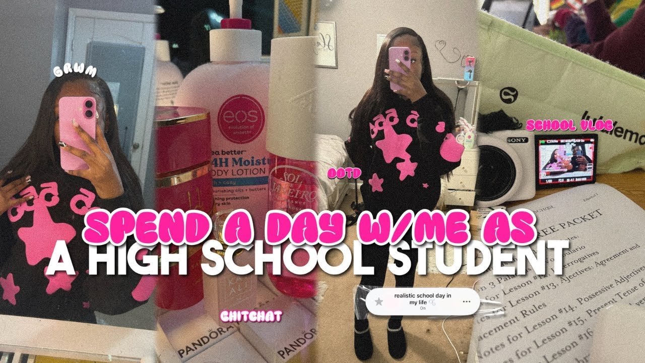 SPEND THE DAY WITH ME AS A HIGH SCHOOL STUDENT 🫧Realistic , School vlog , Grwm , ootd etc