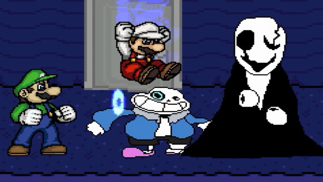 Let's play MUGEN - Team Super Mario Bros. VS Team Saness and Gaster | FUNNY GAMING