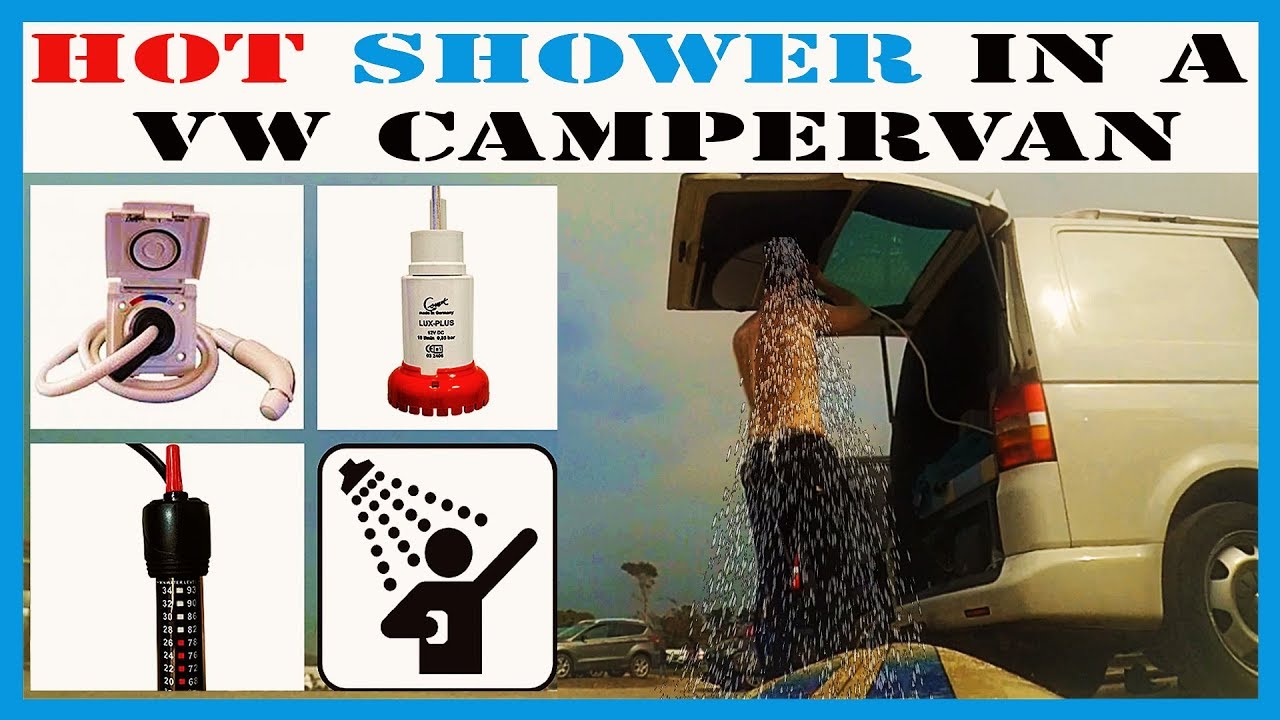 HOT Shower and Staying Clean in a VW T5 Campervan | Bullfinch Shower Point Review Vanlife