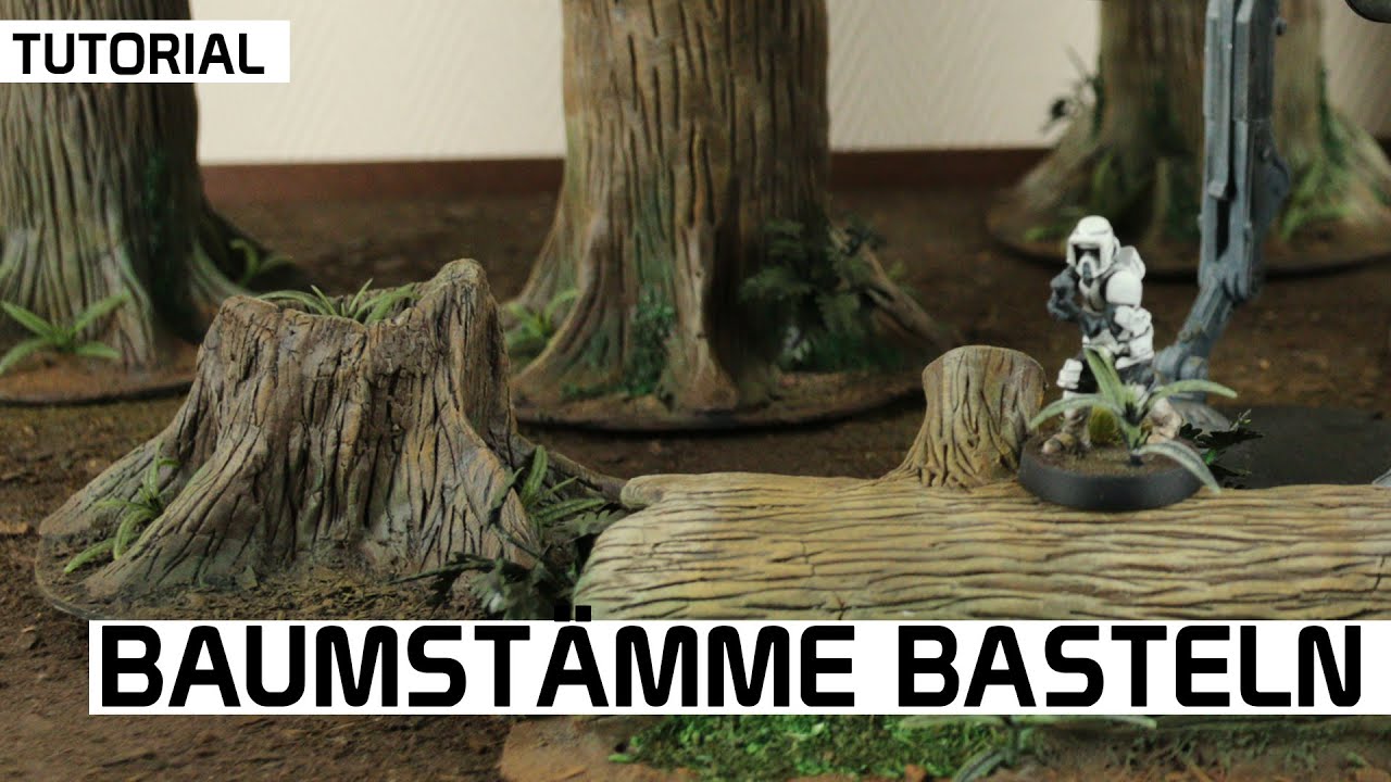 Tutorial: Baumstämme basteln mit Dennis | Endor Spielplatte für Star Wars Legion | DICED