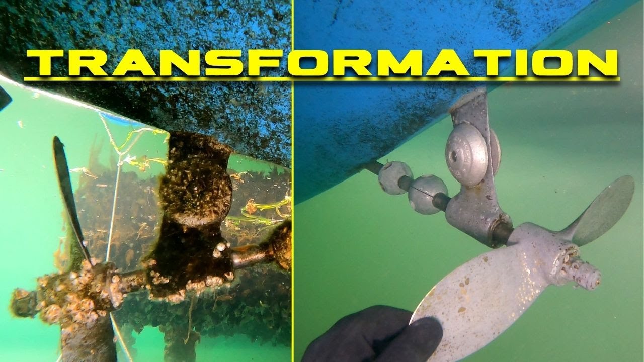 How a sailboat should look before & after a hull cleaning - How to hull cleaning yacht
