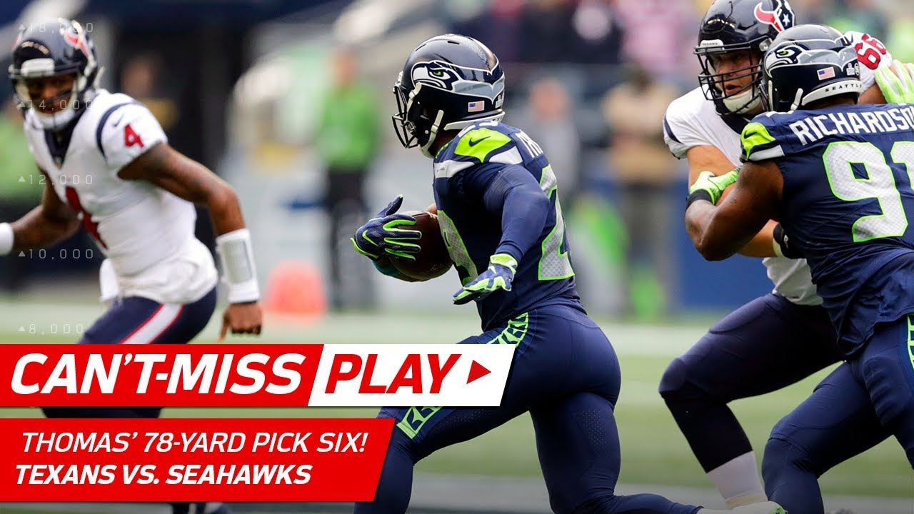 Earl Thomas' Amazing 78-Yd Pick Six Off Watson's Pass! | Can't-Miss Play | NFL Wk 8 Highlights