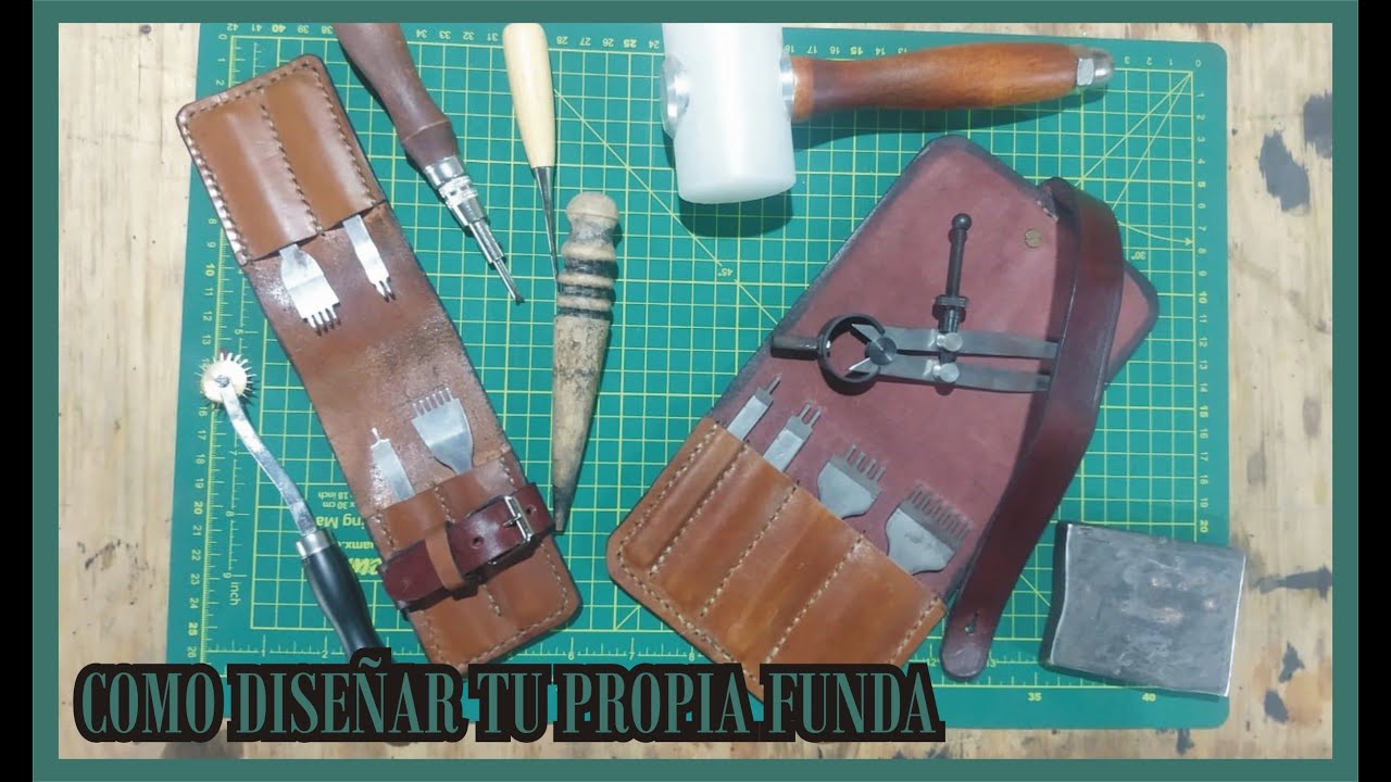 Como diseñar una bolsa o funda para herramientas leather tool pouch  (Leather Tool Pouch)
