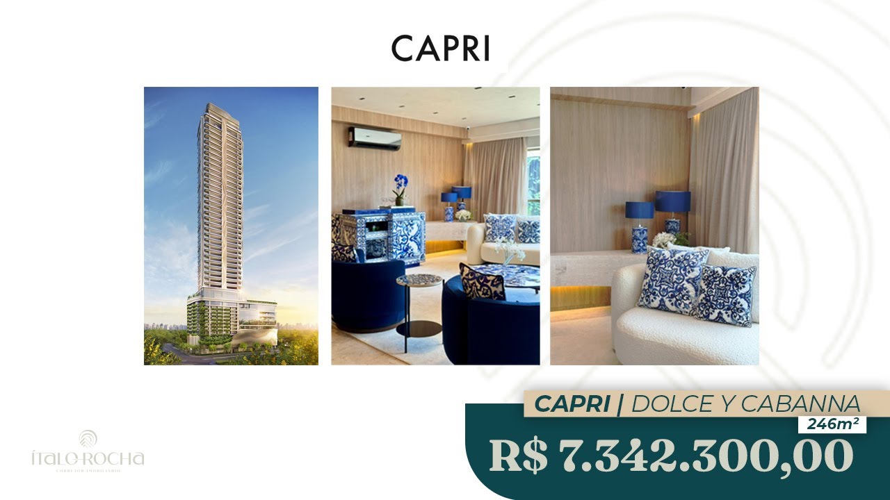 Apartamentos com 4 suítes em Pinheiros | 246m2 à 279m2 e 3Vg CAPRI LIFESTYLE by DOLCE & GABBANA CASA