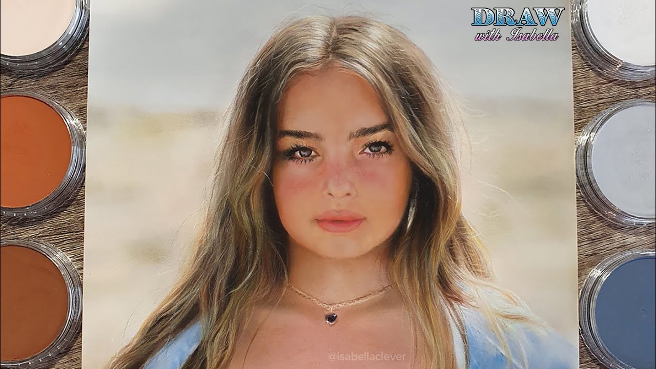 Drawing a Portrait of Addison Rae | Tik Tok Star 🤩